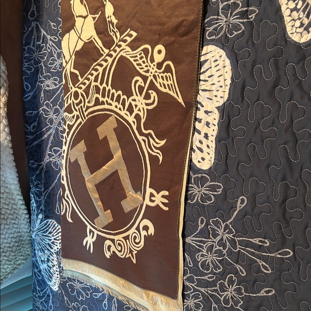 Amazon Brown and Gold Scarf